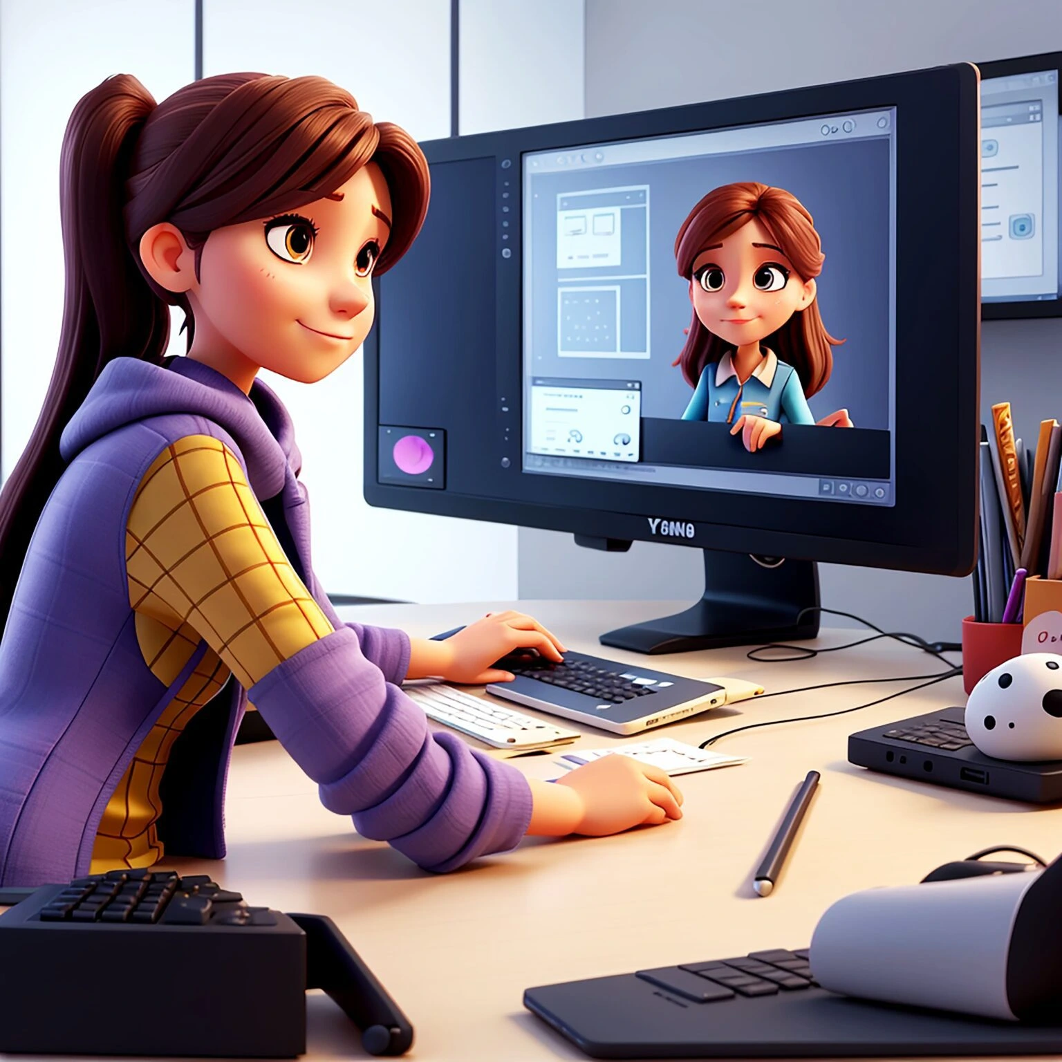 2D and 3D animation preview