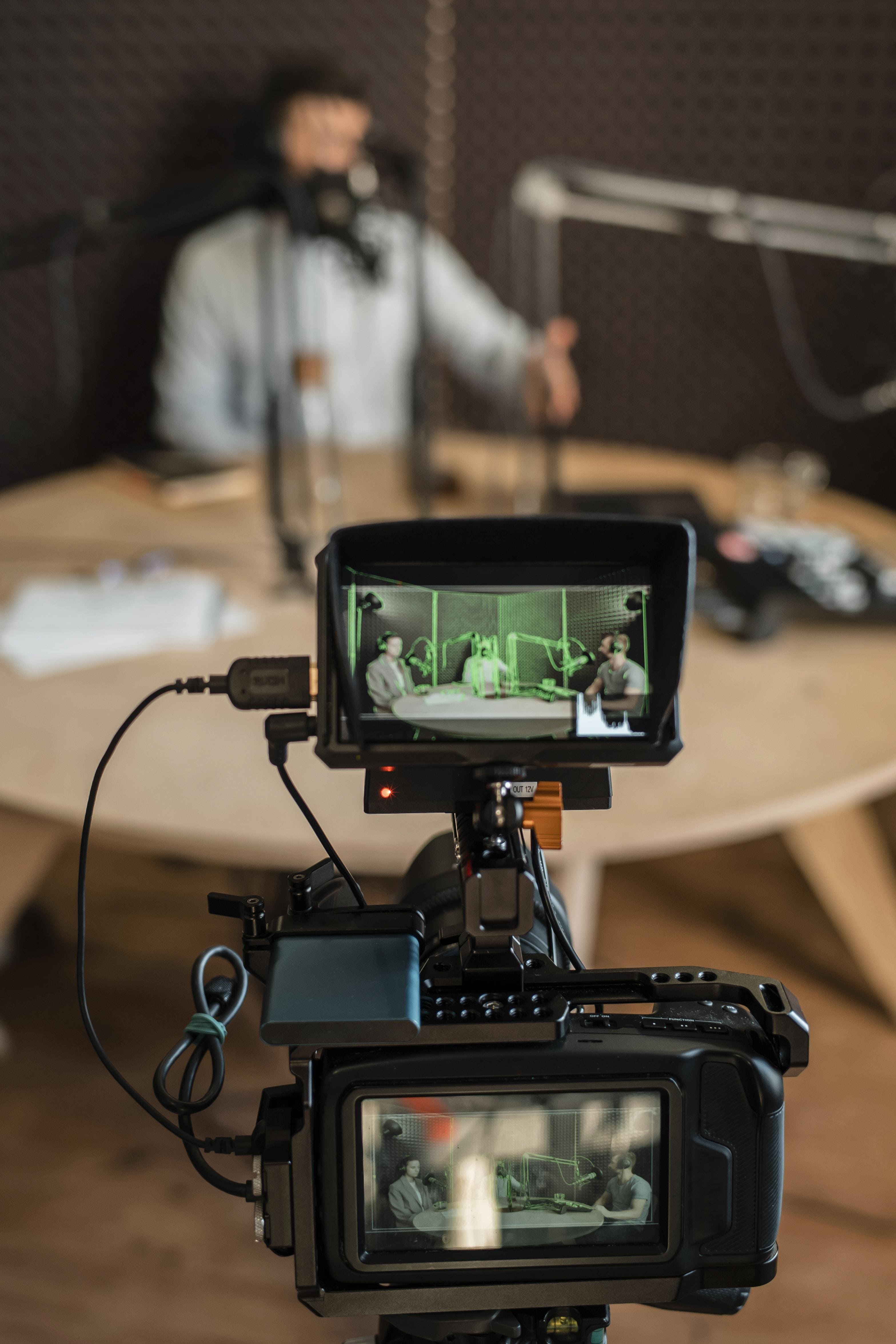 Filming on set